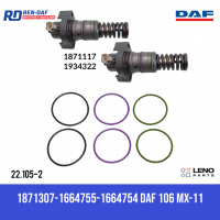 1871307-1664755-1664754 кольца резиновые PLD секции 1934322 (1) DAF XF-CF 106 Paccar MX-11| LENO