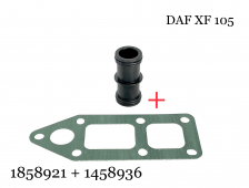 1858921 патрубок-шланг охолоджувальної рідини D=13mm DAF XF105-CF85 MX13| LENO