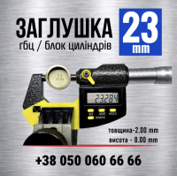 23 мм Заглушка-пробка головки блоку (s=2.0) ГБЦ-блок циліндрів (LENO)