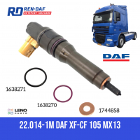 DAF 1638270 ремкомплект форсунки з мідною шайбою XF-CF 105 Paccar MX-13| LENO