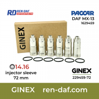 Стакан під форсунку DAF 72 мм [14.16] 1629459 XF-CF Paccar MX-13| Ginex